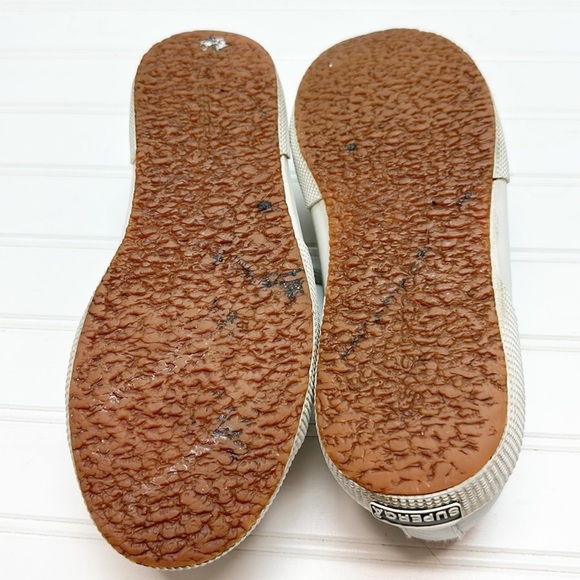 Superga light gray leather lace up sneakers 38 - Picture 7 of 10